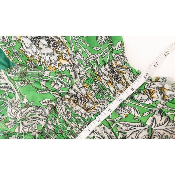 Le Ragazze Green Floral Maxi Dress Made In Italy Silk Blend - Picture 8 of 16